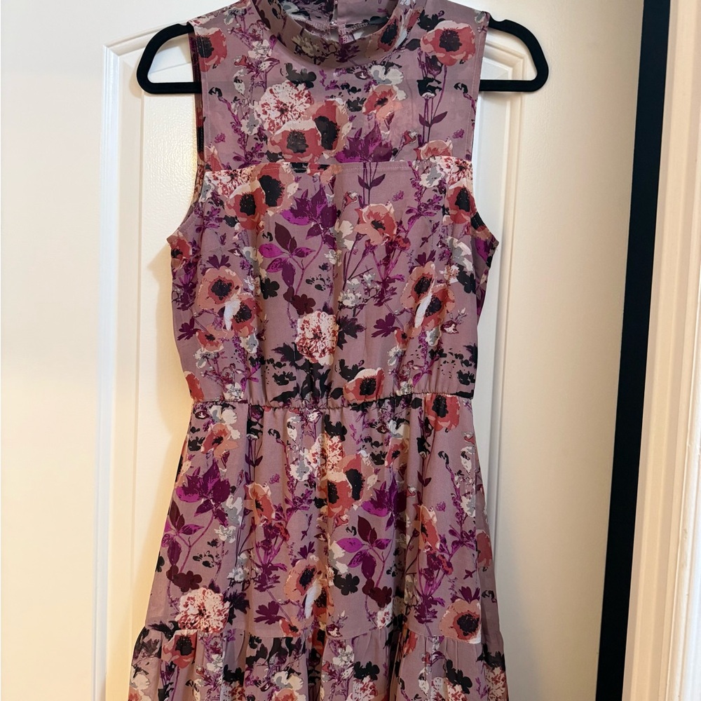 Lulu's Purple Floral Maxi Dress - Picture 2 of 4